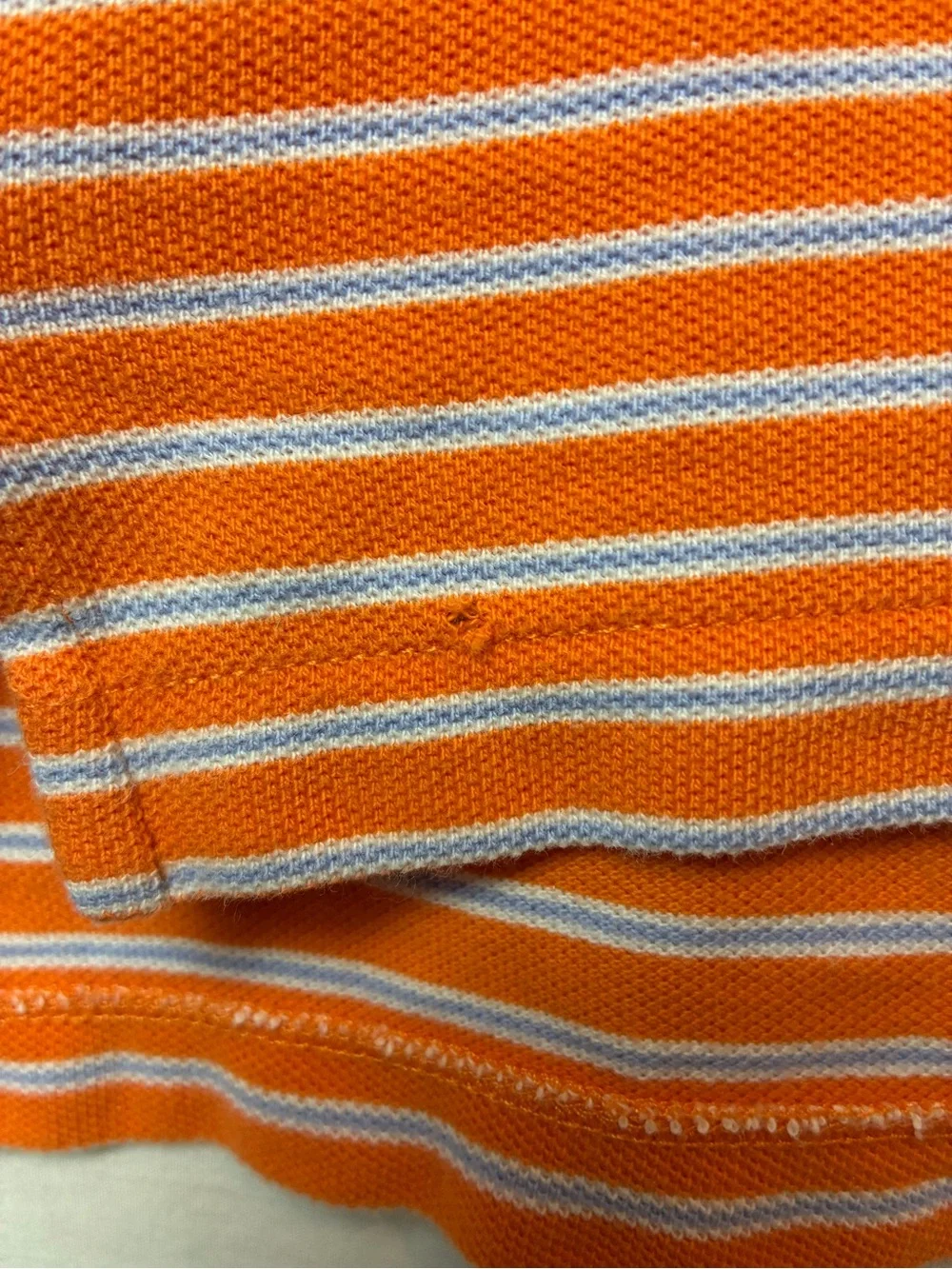 Polo Ralph Lauren Boys Large 16/18 Orange Striped Polo Shirt